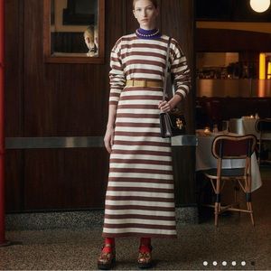 Tory Burch JERSEY STRIPED DRESS, Maxi, Size M